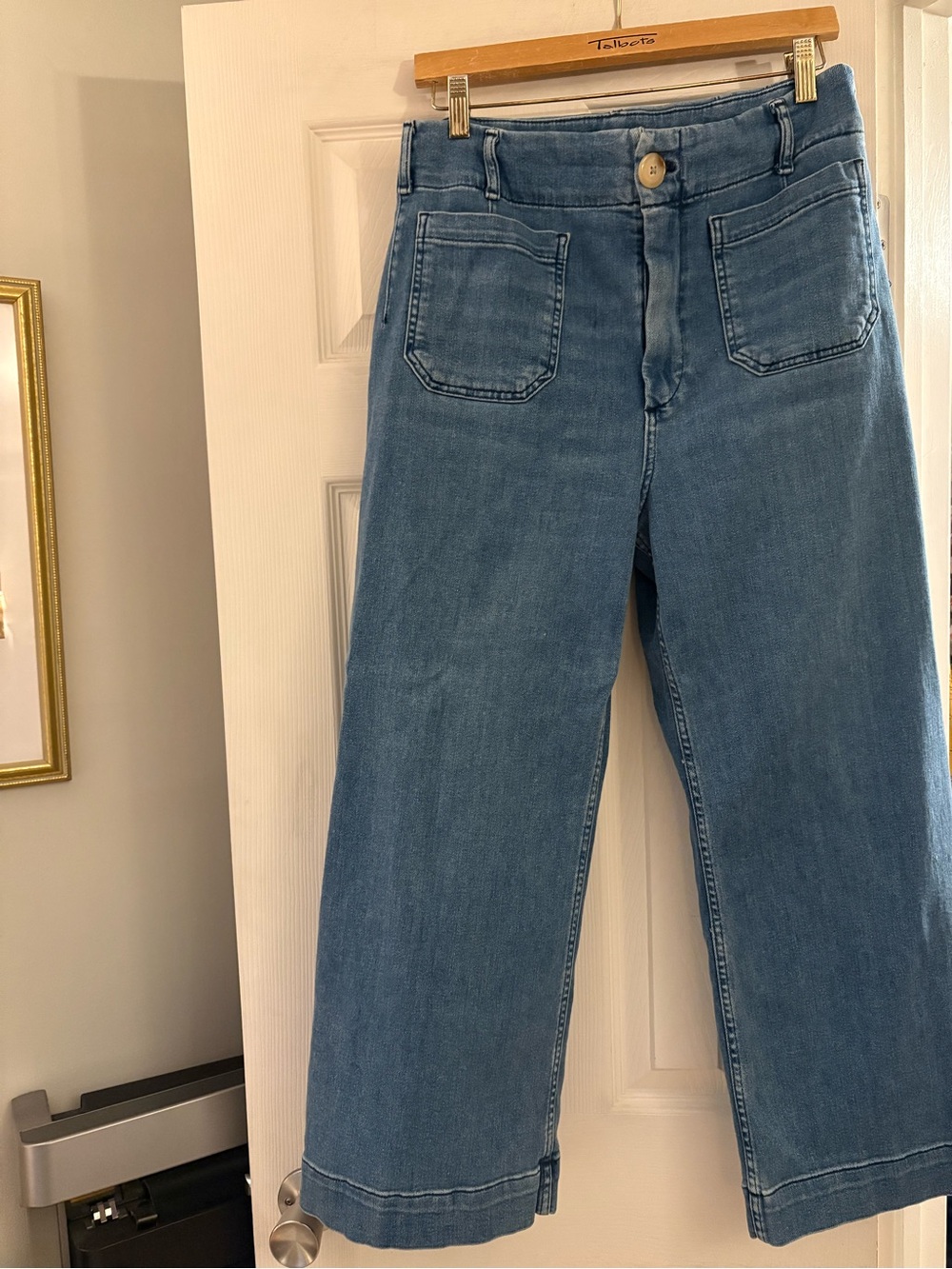 Anthropologie Maeve The Colette Cropped High Rise Wide Leg Jean 30